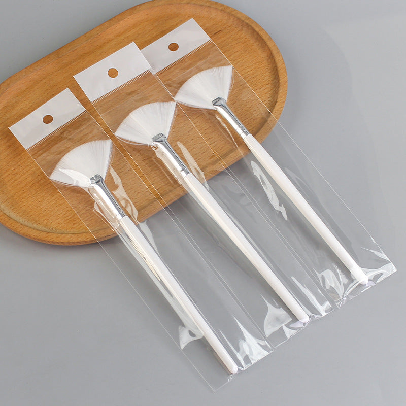 Beauty tools fan-shaped brush long pole 21cm fruit acid brush makeup brush beauty mask brush modification essence brush wholesale