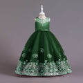 Export kids dress embroidered hot diamond princess dress female flower girl party piano performance dresskids dress
