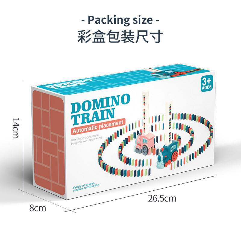 export dominoes electric train, children's building blocks automatically put educational toys