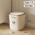 Trash can for homecute high-looking bucket bedroom cream style creative sanitary bucket living room pressure ring with lid push-type