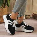 Wholesale women's spring/autumn new lightweight soft sole chunky sneakers - slimming, versatile, fashionable, casual white shoes