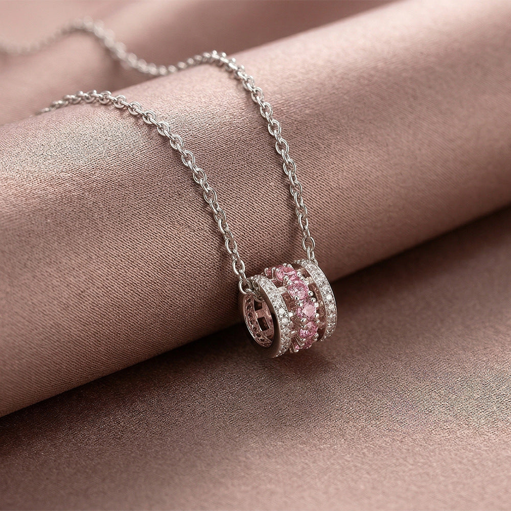 Popular hot-selling zirconium-inlaid classy necklace, accessible luxury, niche women's versatile elegant, simple, non-fading clavicle chain jewelry