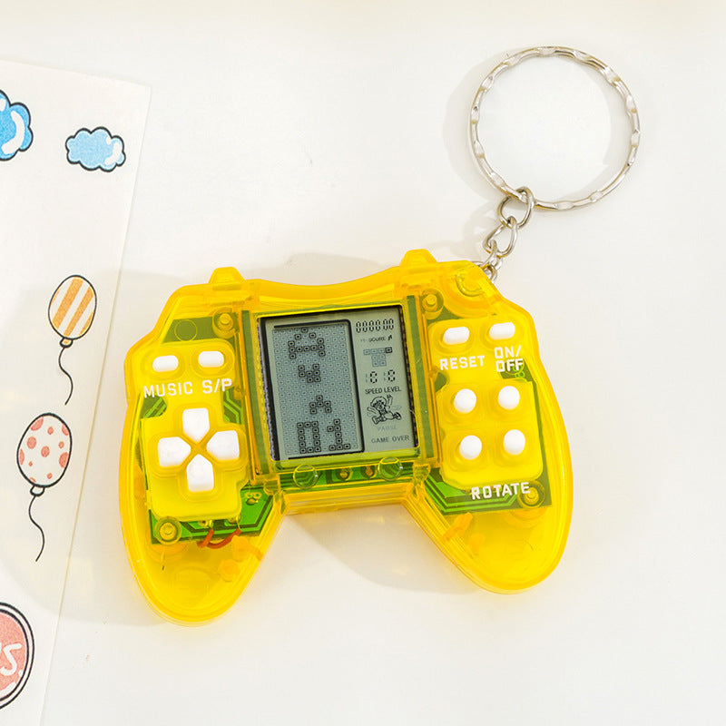 Mini tetris game console keychain - retro handheld arcade - nostalgic backpack charm - wholesale for street vendors