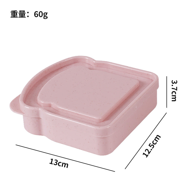 japanese style crisper plastic for homesuit toast wheat straw sandwich storage box outdoor portable lunch box