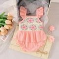 fashion children's clothing new arrival children's pink flying sleeve tops shorts