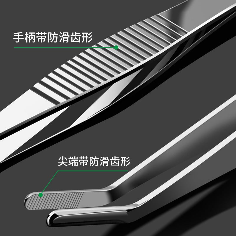 304 stainless steel tweezers thickened round elbow dressing tweezers fish tank aquatic plant tool repair clip