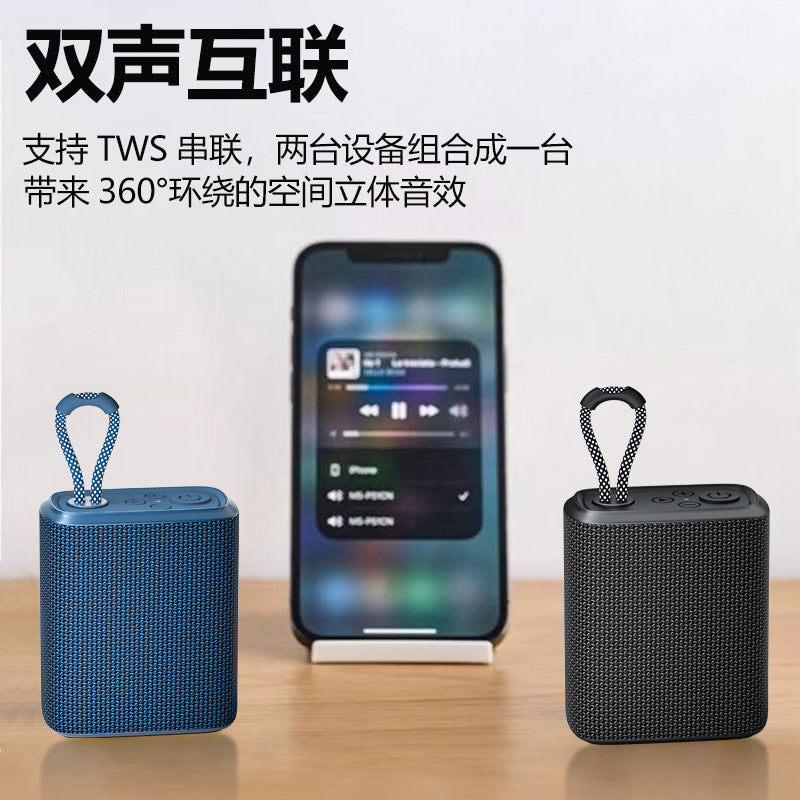 New wireless bluetooth speaker - fabric, portable, waterproof, compact stereo sound, deep bass, "little cannon" design, card playback