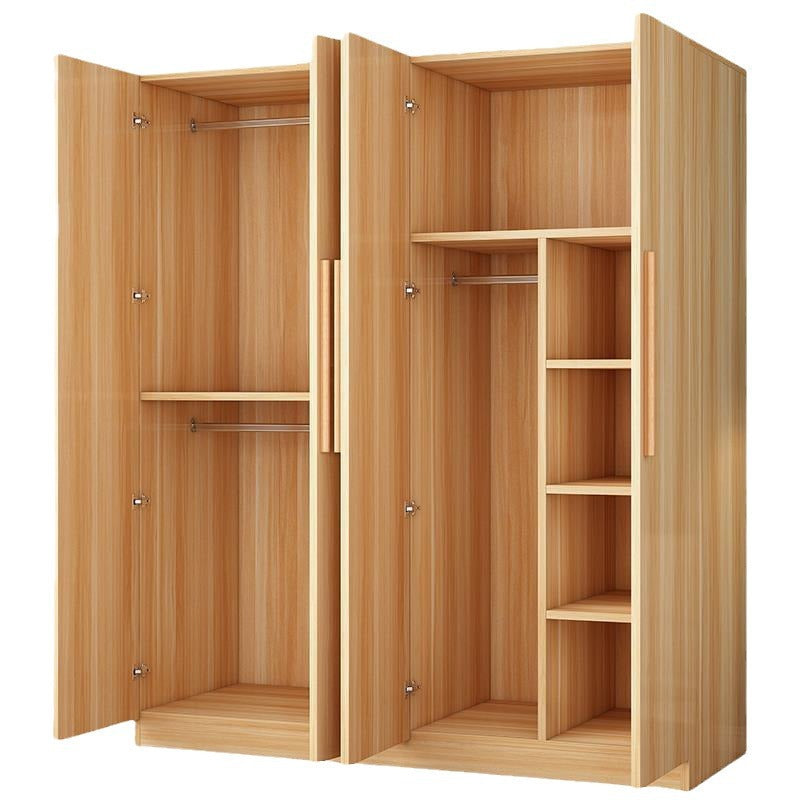 Wardrobe household bedroom wardrobe economical rental room small apartment simple assembly solid wood storage large wardrobe