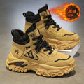 High-top men's shoes winter2025new arrivalfleece-linedheattechthickened cotton shoes sports dad shoes northeast outdoor snow boots