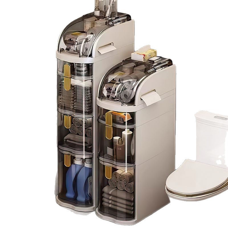 Bathroom slit storage cabinet drawer type toilet narrow slit storage cabinet plastic bathroom ultra-narrow slit cabinet side cabinet