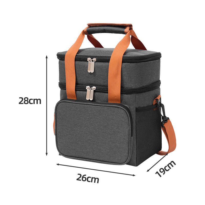 Beilian double-layer thermal insulation bag  portable back span large-capacity picnic lunch box bag PEVA water filling ice bag wholesale