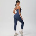 European and american nylon brushed quick-dry yoga outfit sexy backless tight sports bra set outdoor running fitness apparel