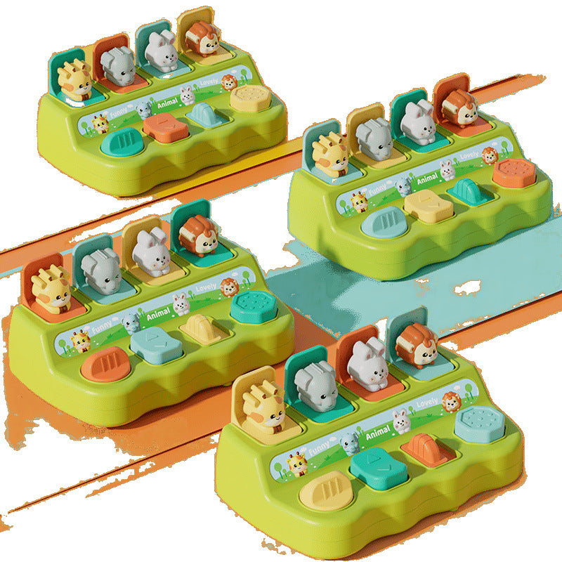 Baby 0 1 year old 2 peek-a-boo trap box 3 baby causality toy early education pop-up switch box parent-child