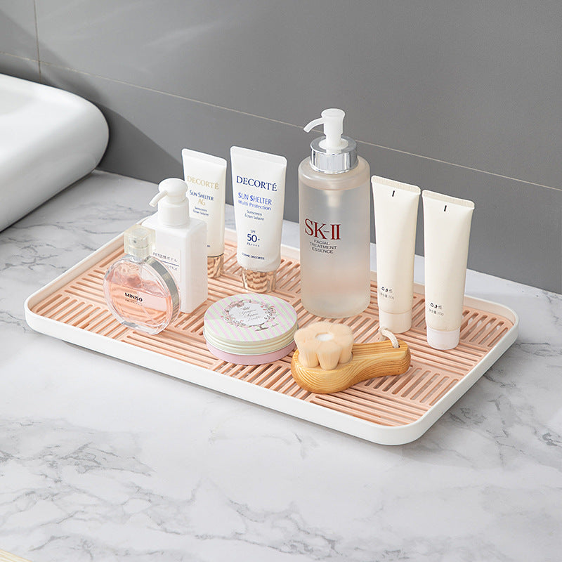 Bathroom Toilet Wash Side Storage Box Plastic Household Drain Tray Desktop Wash Side Toothbrush Cup Holder Tray