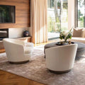 Foshan italian normcore casual chair accessible luxury living room fabric rotating bedroom dressing chair negotiation single sofa chair