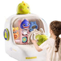 Kids' water play table with electric dinosaur and cute cat water shooter – fun and educational toy for boys and girls