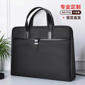 Large capacity zippered business briefcase - waterproof, stylish laptop bag, document organizer for meetings & conferences - custom logo available