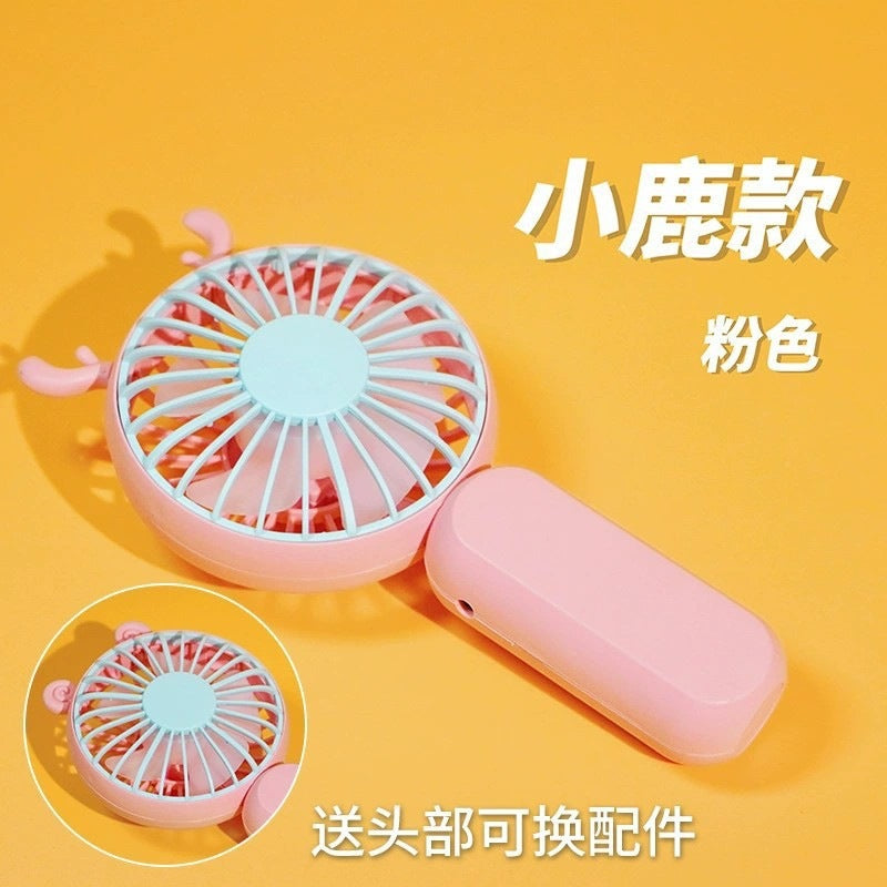 hot-selling handheld mini fan, featuring a cute floral cartoon design. usb powered, desktop mini portable fan, perfect for student gifts and wholesale