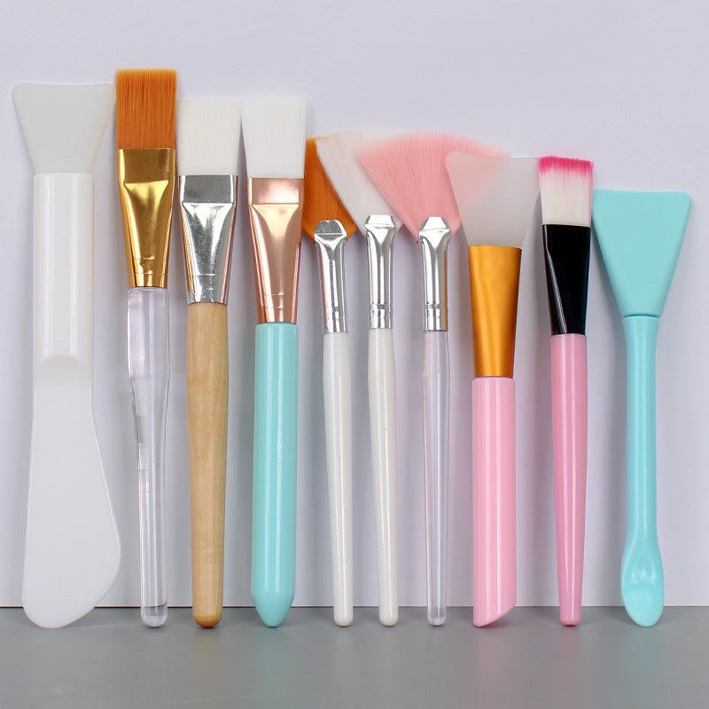 Beauty silicone brush facial mask brush makeup brush soft bristle head brush mud mask beauty tool fan-shaped fruit acid brush