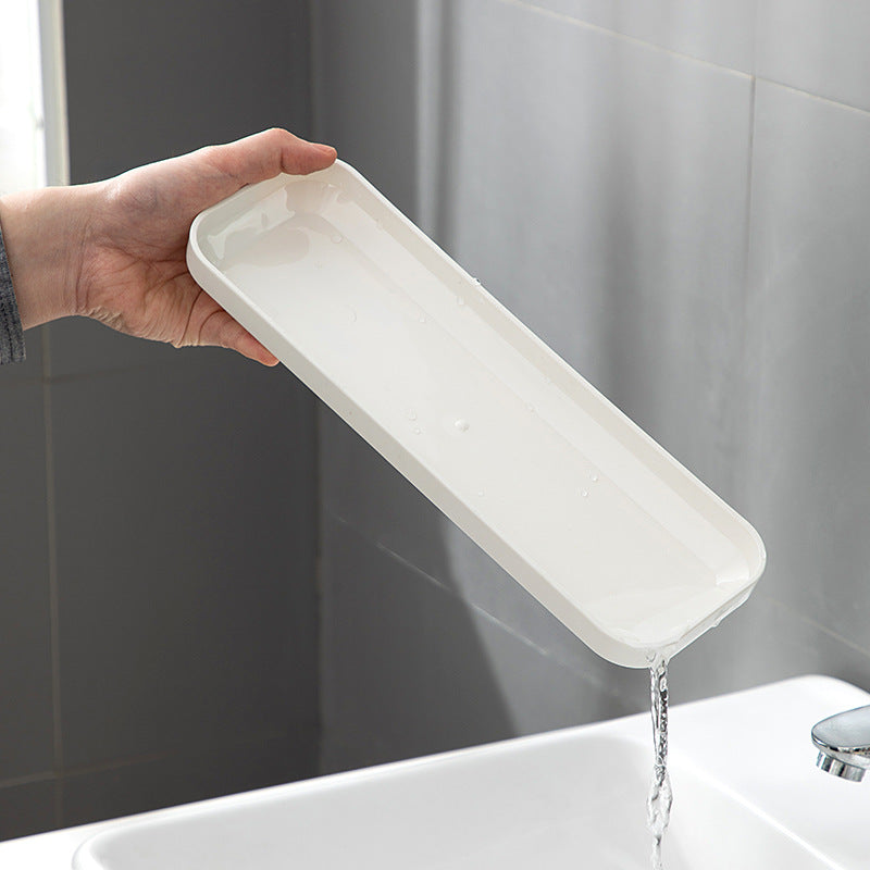 Bathroom Toilet Wash Side Storage Box Plastic Household Drain Tray Desktop Wash Side Toothbrush Cup Holder Tray