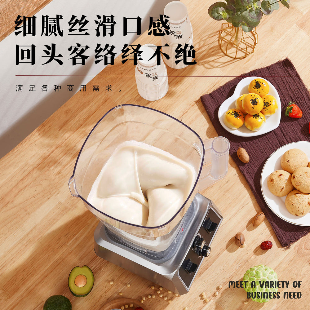 8-liter commercial-grade blender: high-power, large-capacity soy milk maker, pulverizer, mixer, and juice extractor (no filter required)