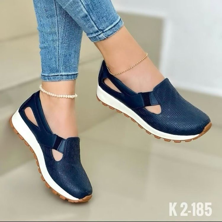 plus size women's shoes  spring/autumn korean style chunky platform loafers versatile slip-on casual sneakers wholesale