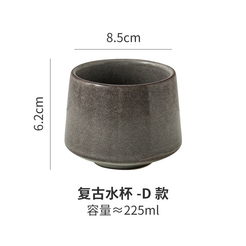 For home making tea and drinking water creative kiln retro ceramic cup various colors large office coffee cup