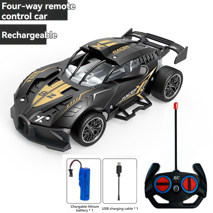 Wireless remote control toy car, kids' four-wheel drive car toy model, boy's simulation off-road sports car, racing car - wholesale