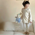 Korean style baby pajama set - spring/autumn cotton underwear set for kids - all-cotton long johns for boys and girls - autumn/winter base layer