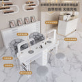 Widened 45cm nail table and chair set - special offer! economical single/double, light luxury, multi-functional, odorless, carbon steel with baked enamel finish