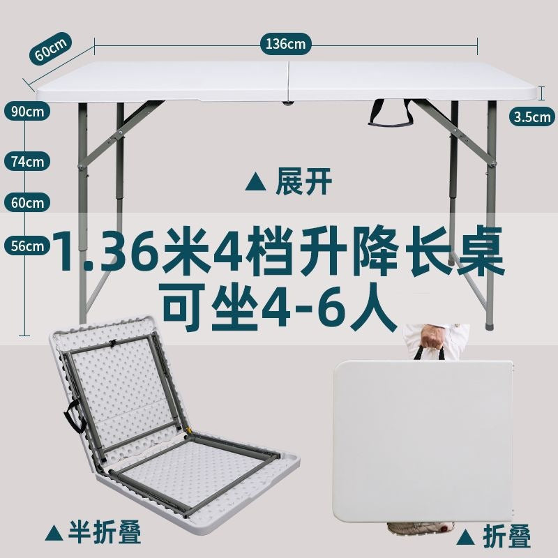 Folding desk portable training table home table outdoor night market stall small apartment dining table