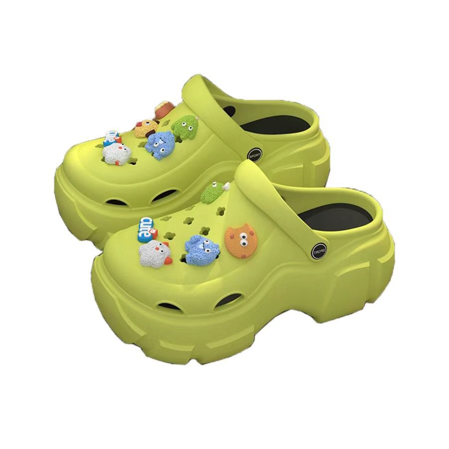 Eva clogs women's summer outdoor fashion strappy 2024 new trendy thick sole height increasing 7.0 closed-toe sandals