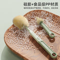 Wholesale multifunctional straight-handle silicone bottle brush, portable nipple brush, baby bottle brush, water cup brush cleaning set
