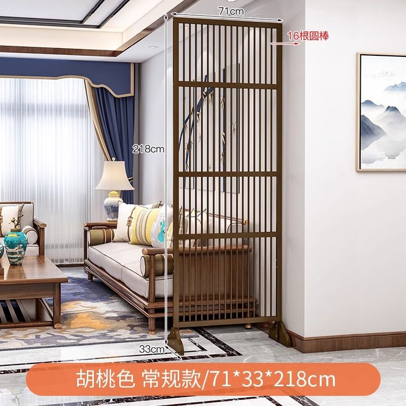 New chinoiserie screen partition living room for home blocking grids solid wood foldablemovable entrance hall office seat screen
