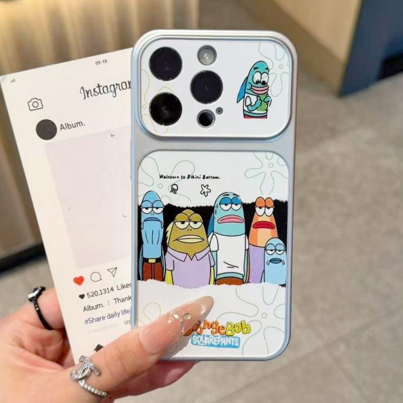 Suitable for apple to instantly turn into 17pro large window mobile phone case, funny passerby fish cartoon iphone18/14 protective case