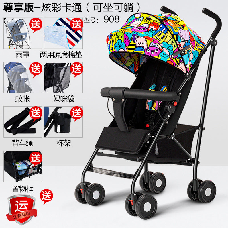 Wholesale baby strollers, umbrella strollers, sit and lie down, lightweight, foldablekids baby umbrella handle stroller, bb stroller, dropshipping