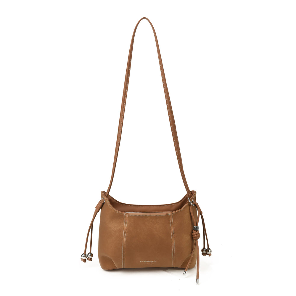 Vintage chic small handbag women's bag 2025 new autumn/winter versatile shoulder bag minimalist large capacity commuter crossbody bag