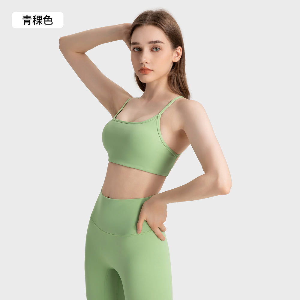 New yoga top: spaghetti strap, beautiful back yoga bra tank top - breathable fitness sports bra for women, summer collection dw399