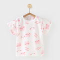 Baby lightweight short-sleeve t-shirt, infant top, kids' summer clothes (0-4 years), toddler boys' and girls' short-sleeve undershirt, trendy style