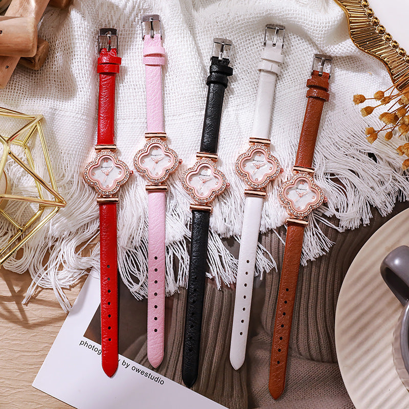 Shangmei lucky four-leaf clover popular watch niche accessible luxury women's watch liu's quartz ladies wholesale cross-border watch