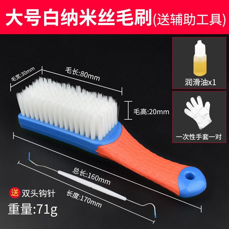 Wenwan brush nano hard bristle brush walnut rudraksha olive steel wire maintenance and cleaning tool suit