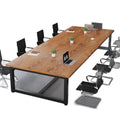 Solid wood conference table long table casual modern board table table and chair combination negotiation large office table bench workbench without