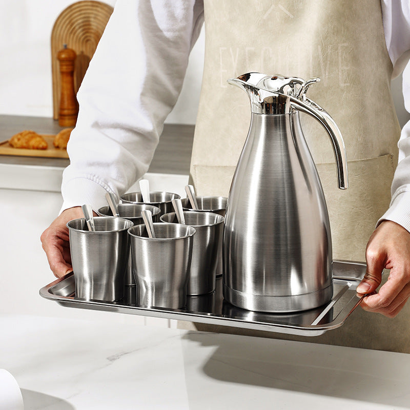 Large-capacity stainless steel milk tea bucket, special thermal insulation bucket for stall stalls with faucet, milk tea shop small tea bucket, soy milk bucket