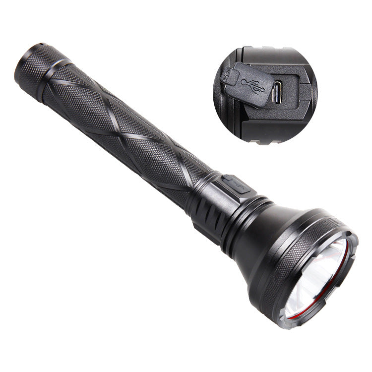 Cross-border new XHT40 strong light fixed focus long-range shooting Tpye-cusb charging memory function power display flashlight