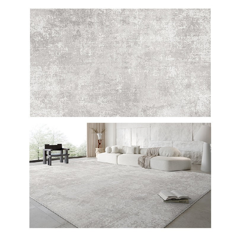 Carpet living room no-wash and wipeable accessible luxury italian normcorecasual gray sofa coffee table floor mat full floor large area