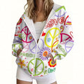 hot-selling plus-size women's zip-up hoodie, new casual long-sleeve hooded sweatshirt jacket, dropshipping available