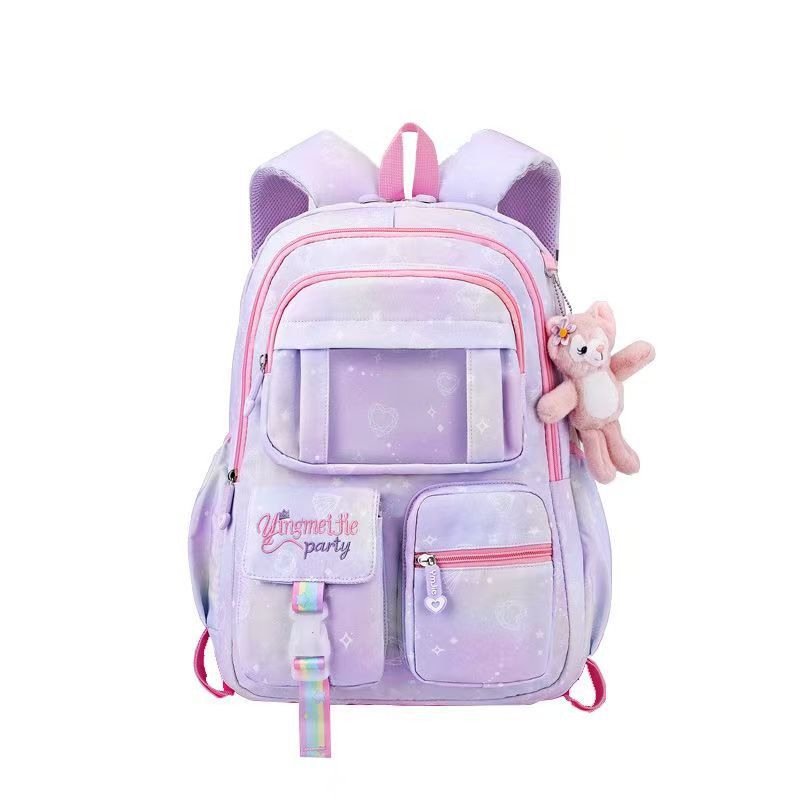 New fashionable large-capacity spine protection and load reduction rod, girls schoolbag, children's primary school students backpack, factory direct sales