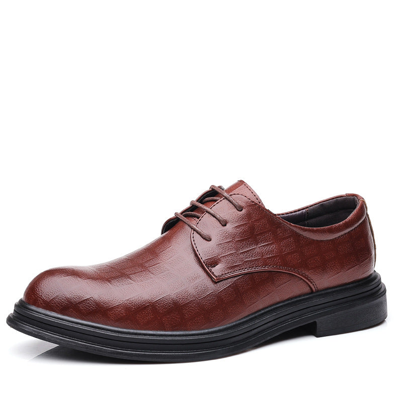 Men's leather dress shoes - spring business casual, british style, soft leather, comfortable sole, groom's wedding suit shoes