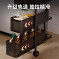 Narrow gap storage shelf stainless steel cart kitchen refrigerator narrow space organizer mobile bathroom storage cabinet