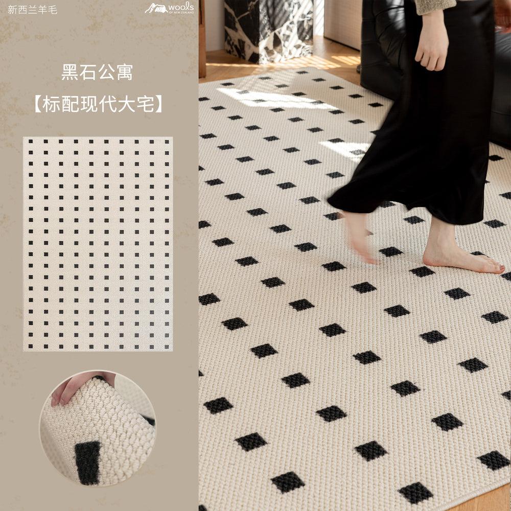 Wool carpet plain color living room accessible luxuryclassynew arrivalfor home carpet large house standard bedroom floor mat stain-resistant thickened
